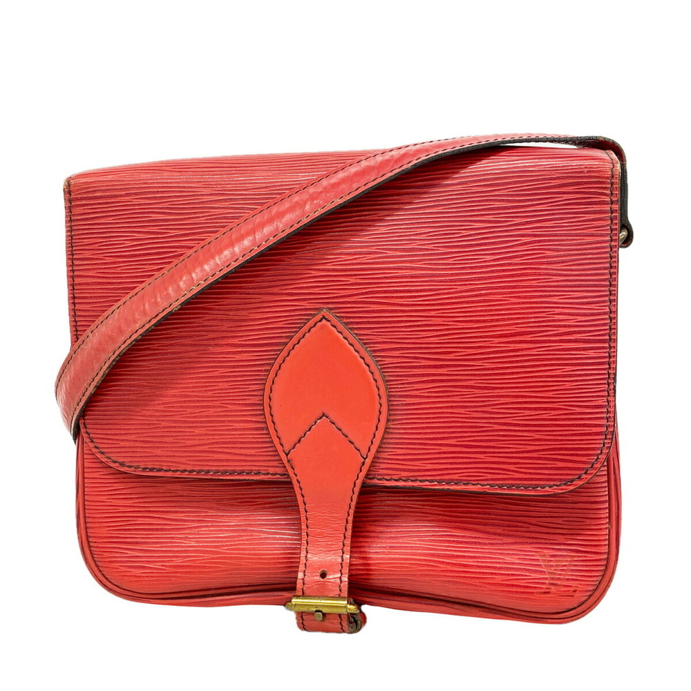 Louis Vuitton Epi Cartouchiere Shoulder Bag M52247 Castilian Red Women's